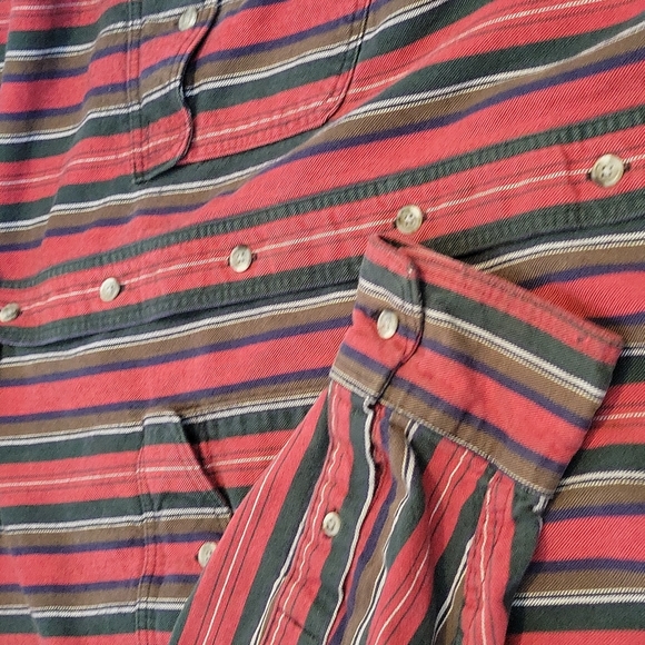 HOST PICK Vintage Eddie Bauer striped flannel button down - Picture 3 of 5